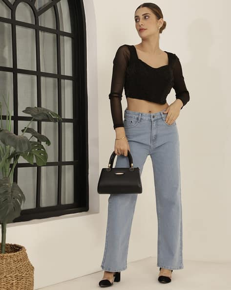 Buy Black Tops for Women by Shein Online