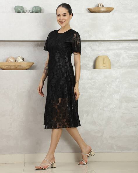 chinese dress ladies Shein Velvet Maxi Dress With Lace Detail 12