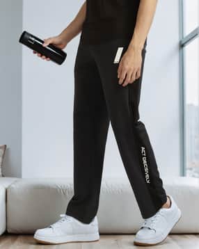 Shein Typographic Placement Print Side Panelled Track Pants-picture-44