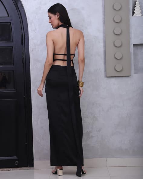 Buy Shein Shein Halter Neck Strap Backl... Online | Ajio.com