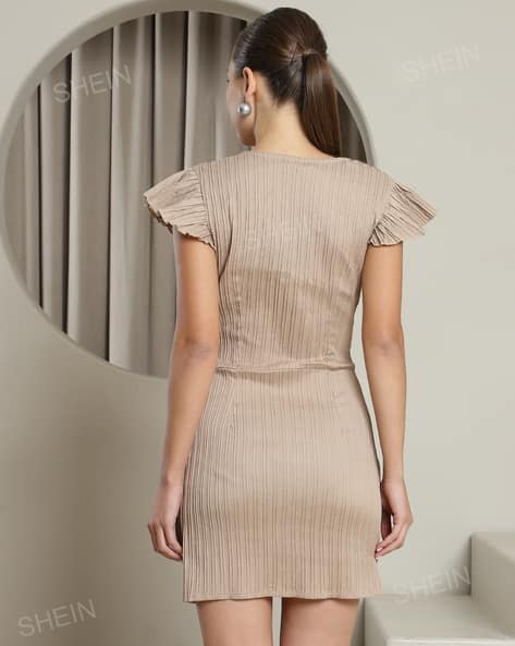 Buy Shein Shein women dresses olive green xs Online | Ajio.com
