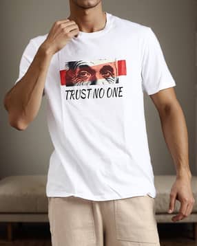 Shein Short Sleeves Typographic Chest Print Crew Tshirt-picture-17