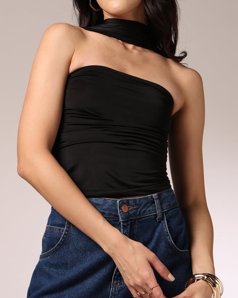 Buy Black Tops for Women by Shein Online | Ajio.com