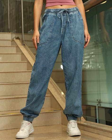 Shein Full Length Stone Wash Jeans