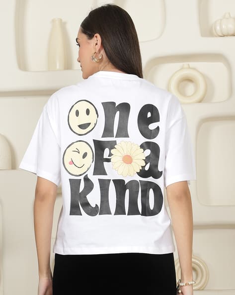 Shein Back Graphic Print Oversized Fit Tshirt