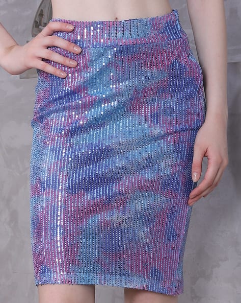 Buy Blue Mix Skirts for Women by Shein Online