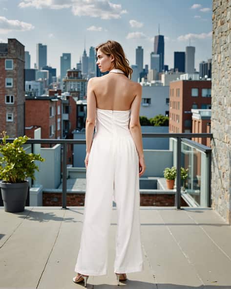 Buy White Jumpsuits &Playsuits for Women by Shein Online