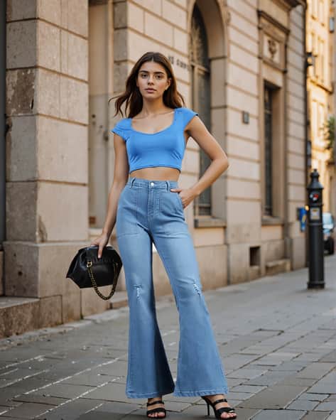 Buy Ice Blue Jeans Jeggings for Women by Shein Online