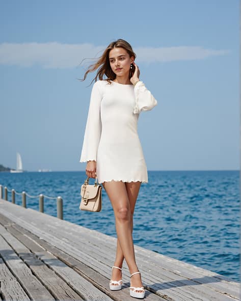 shein white dress lace SHEIN Lady Ladies' Solid Color Elegant Lace Dress