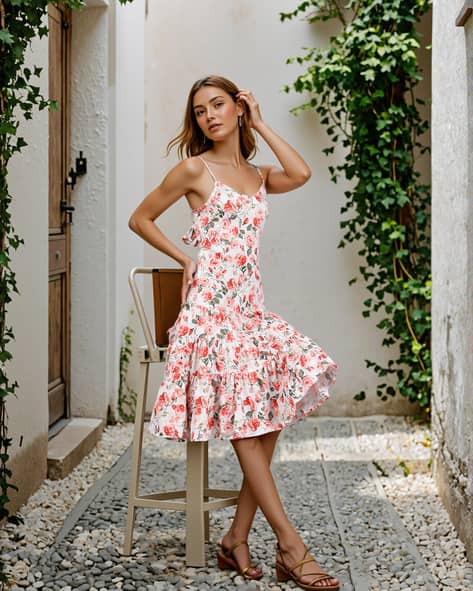 Buy White Mix Dresses for Women by Shein Online | sheinindia.in Buy White Mix Dresses for Women by Shein Online | sheinindia.in