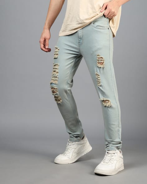 Buy Light Blue Jeans for Men by Shein Online