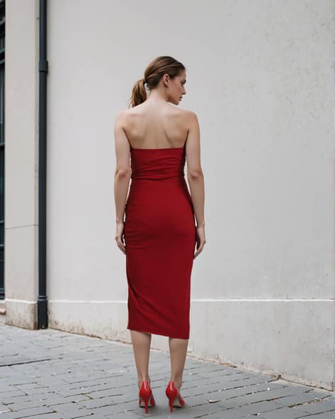 shein red bodycon dress SHEIN BAE Women's Solid Red Simple Everyday Party Mini Bodycon Dress With Ruched Details, Sleeveless,Summer Dresses For Women Spring Clothes