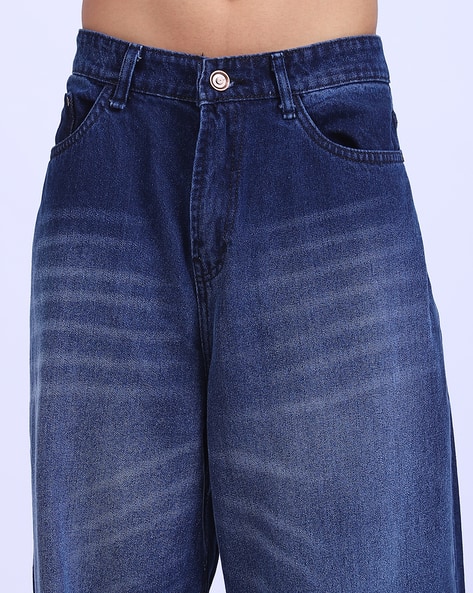 Shein Full Length Mid Wash Fixed Waist Jeans