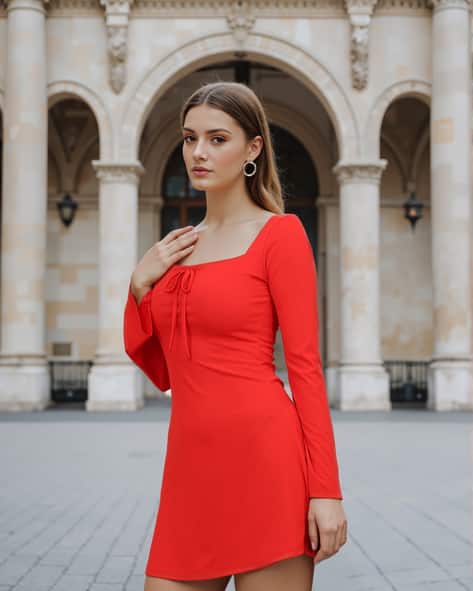 Buy Red Dresses for Women by Shein Online | Ajio.com