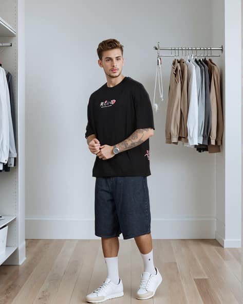 Buy Black Tshirts for Men by Shein Online | sheinindia.in