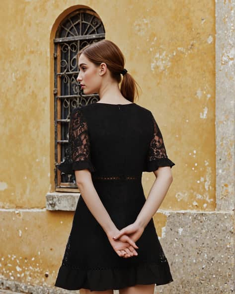 chinese dress ladies SHEIN Floral Lace Trim Night Dress | Women Skirts & Dresses