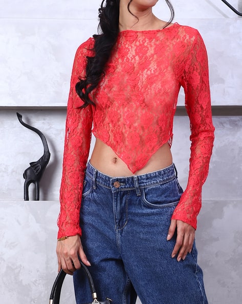 Buy Red Tops for Women by Shein Online