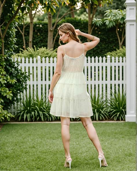 Buy Green Dresses for Women by Shein Online | Ajio.com