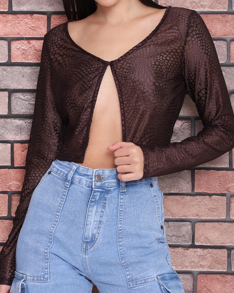 Buy Brown Tops for Women by Shein Online