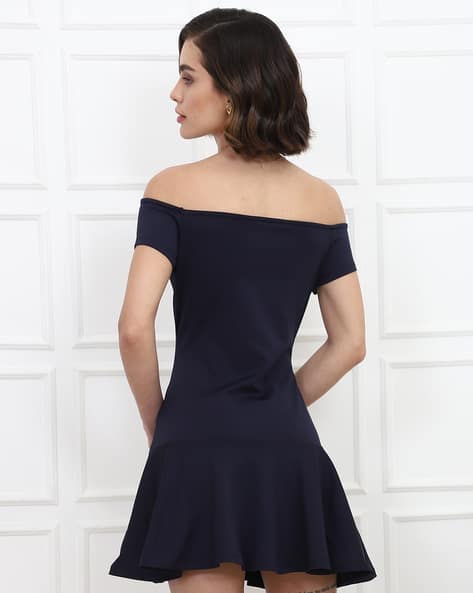 Buy Shein Shein Cute Off Shoulder Short... Online | Ajio.com