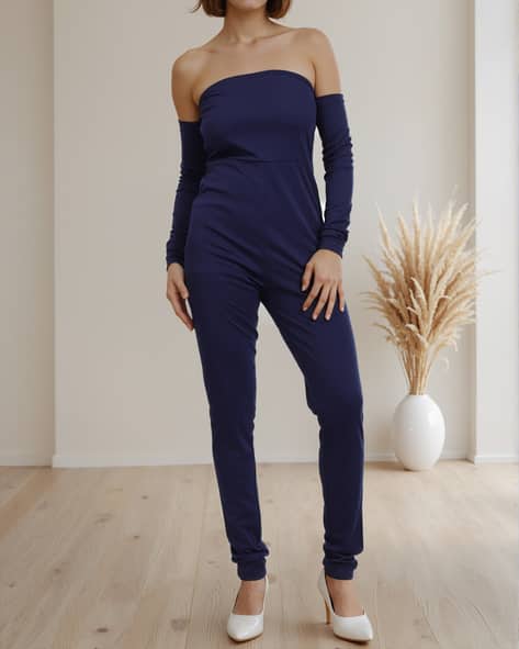Navy Blue Long Sleeve Formal Jumpsuits Buy Navy Blue Jumpsuits