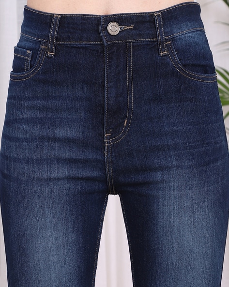Buy Dark Blue Jeans Jeggings for Women by Shein Online