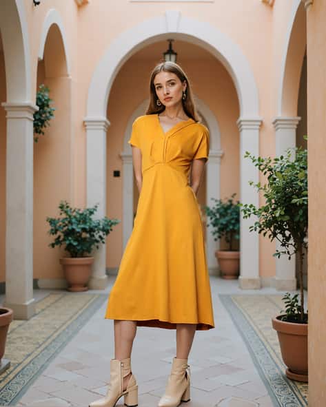 strapless open back dress Stretchable Corset Fit & Flare Midi Dress