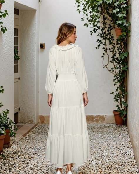 knee length dresses for ladies Shein Velvet Maxi Dress With Lace Detail 12