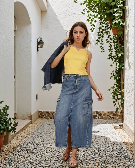 Buy Yellow Tops for Women by Shein Online | sheinindia.in