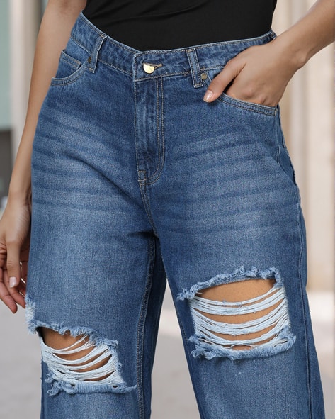Buy Mid Blue Jeans Jeggings for Women by Shein Online