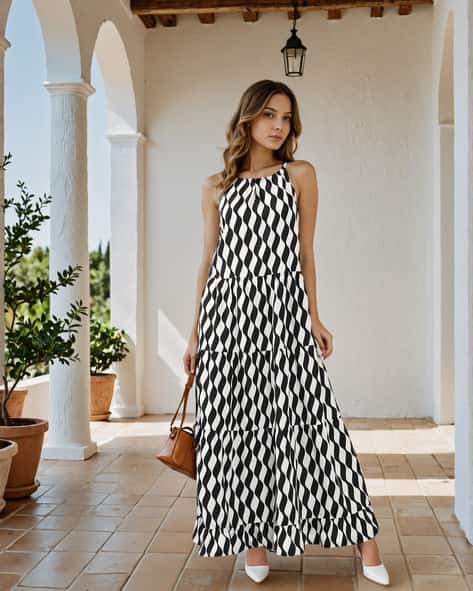 Buy black/white Dresses for Women by Shein Online | sheinindia.in
