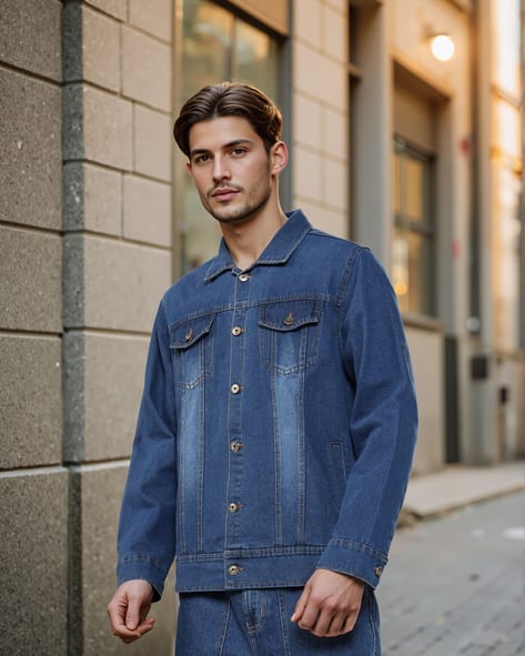 Buy Light Blue Jackets Coats for Men by Shein Online