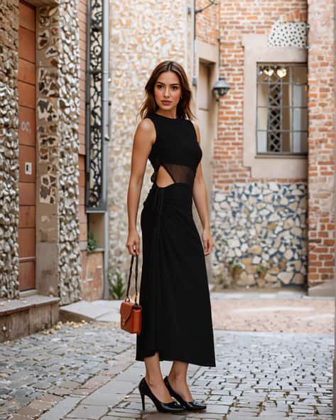 Buy Shein Shein Party Side Cut-Out Tie-... Online