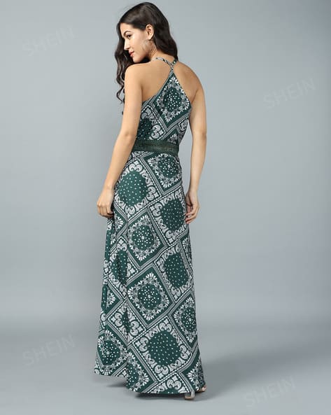 Buy Shein Shein Sleeveless Paisley Prin... Online | Ajio.com