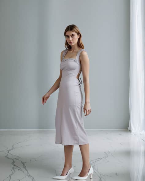 Buy Light Grey Dresses for Women by Shein Online | sheinindia.in