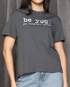 Shein Drop Shoulder Typographic Chest Print Crew Tshirt-picture-12