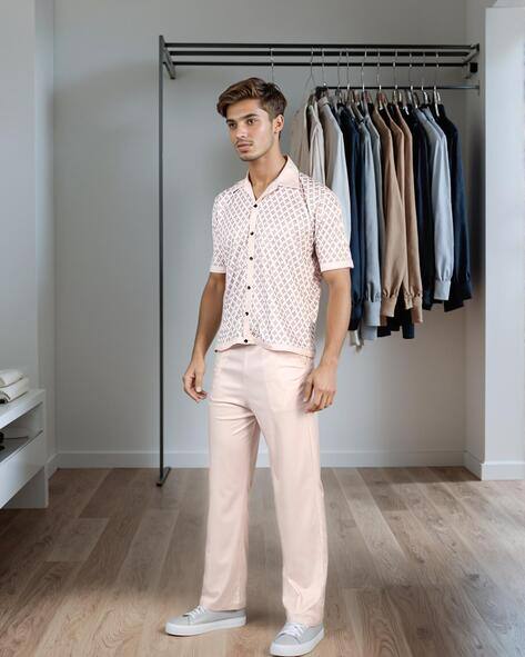 Buy Cream Co-ord Sets for Men by Shein Online