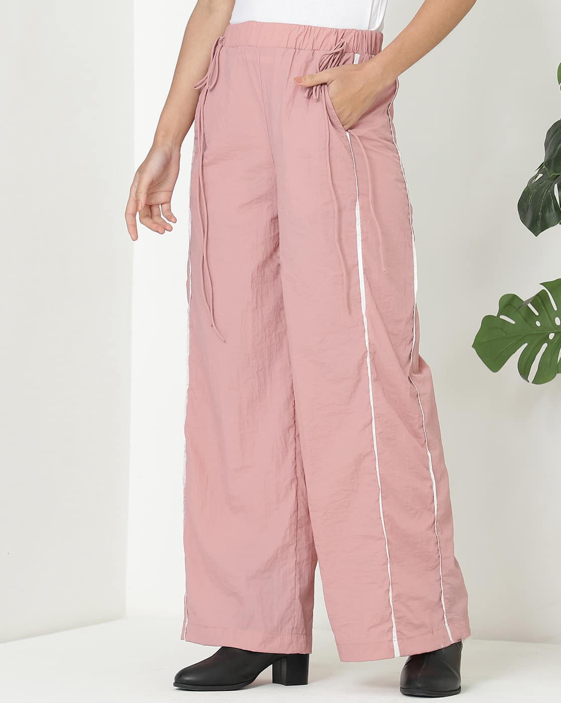 Buy Pink Track Pants for Women by Shein Online | sheinindia.in