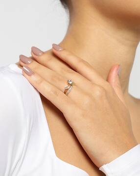 Shein Women Layered Design Classic Ring with Crystals-picture-36