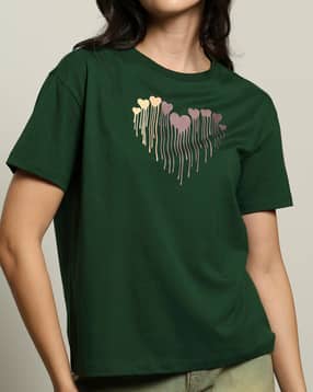 Shein Drop Shoulder Graphic Chest Print Crew Tshirt-picture-24