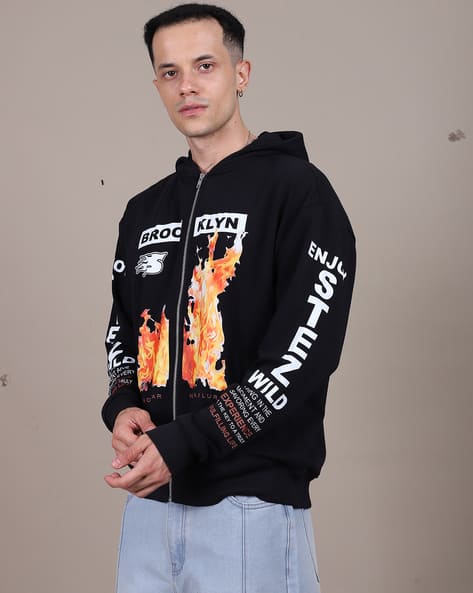 Buy Black Mix Sweatshirt & Hoodies for Men by Shein Online | Ajio.com