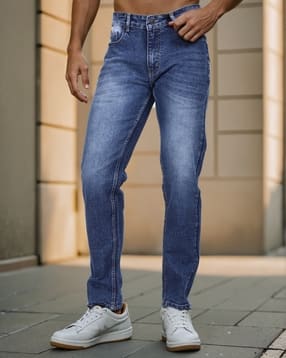 Shein Full Length Mid Wash Fly with Button Closure Jeans-picture-25