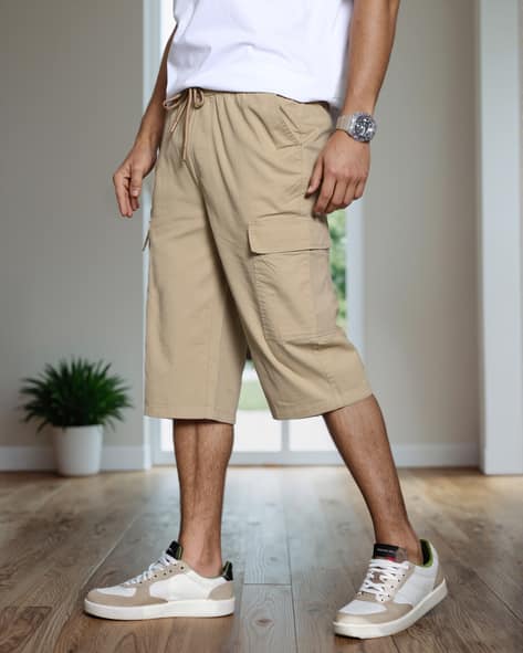 Buy Light Beige Shorts 3/4ths for Men by Shein Online