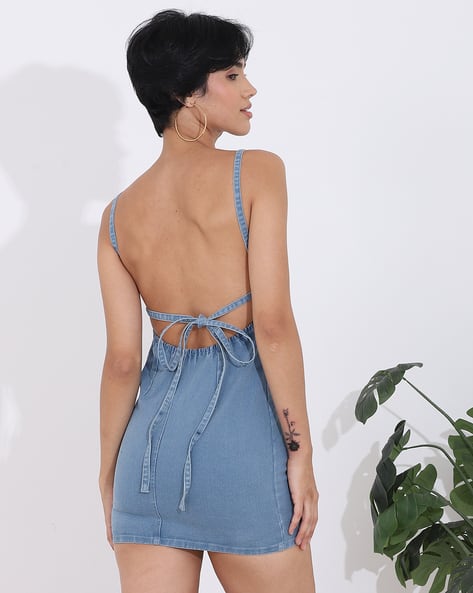 Buy Light Blue Dresses for Women by Shein Online | sheinindia.in