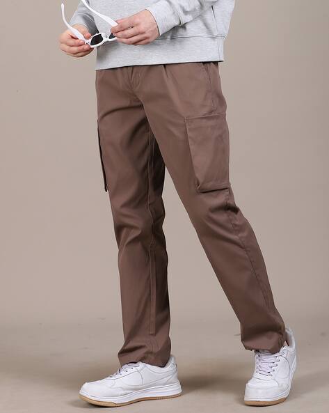 Buy Dark Brown Trousers Pants for Men by Shein Online