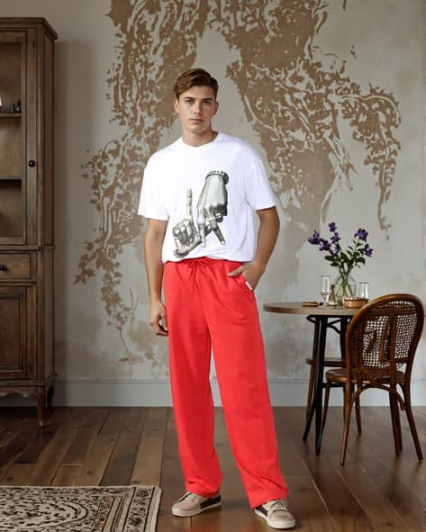 Buy Red Track Pants for Men by Shein Online | sheinindia.in