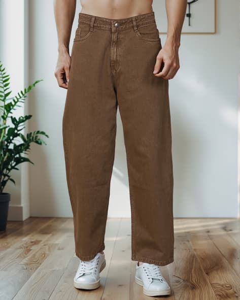 Buy Dark Brown Jeans for Men by Shein Online