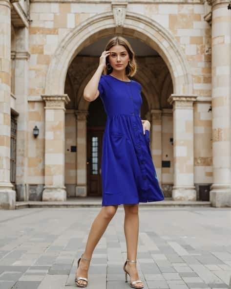Buy Royal Blue Dresses for Women by Shein Online | sheinindia.in