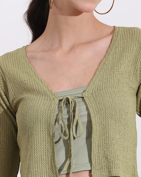 Buy Sage Green Tops for Women by Shein Online