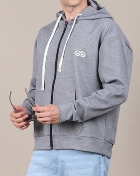 Buy Grey Black Sweatshirt & Hoodies for Men by Shein Online | Ajio.com